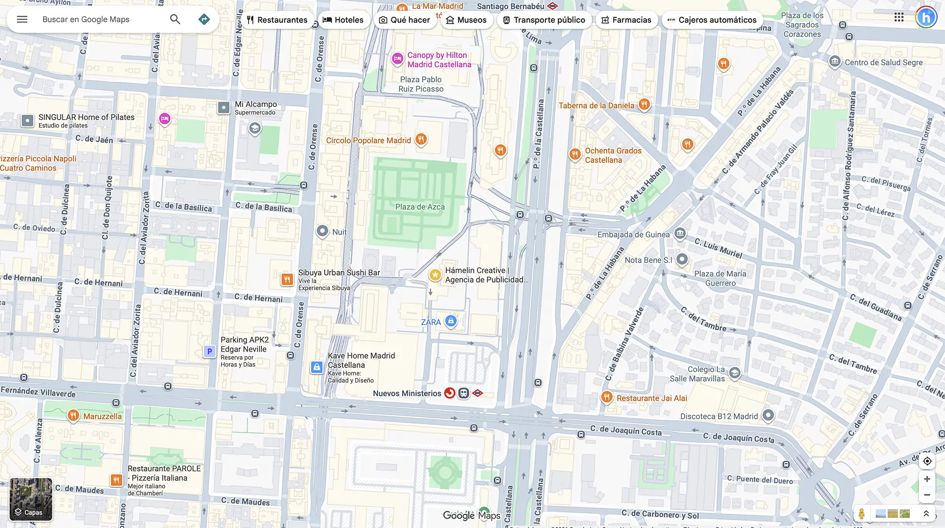 Ubicación Agencia Hámelin Madrid